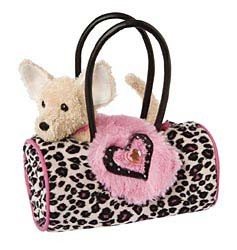 stuffed chihuahua in purse